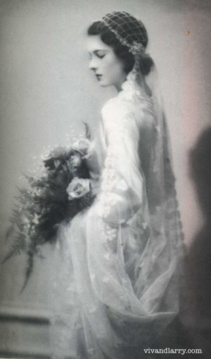 Vivien Leigh on her wedding day in 1932 (aged 19) to Herbert Leigh ...