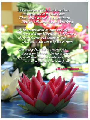 short partial poem - The Lotus Flower by Roderic Quinn