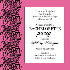 Bachelorette Party Invitations Templates