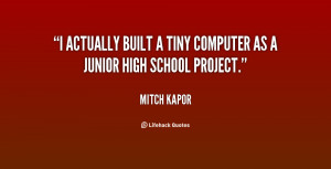 actually built a tiny computer as a junior high school project ...