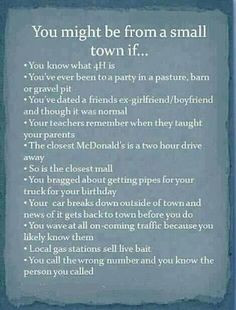 small towns i know our towns small