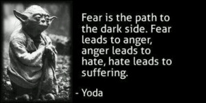 ... leads to anger, anger leads to hate, hate leads to suffering. – Yoda