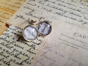 Witches Blood Book Quote Earrings - Inspired by the All Souls Trilogy ...