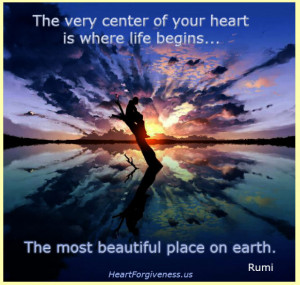 center of your heart quote by rumi