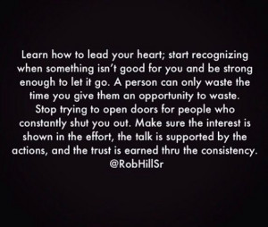 RobHillSr - Trust is earned through consistency.