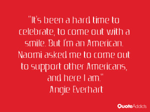 It's been a hard time to celebrate, to come out with a smile. But I'm ...