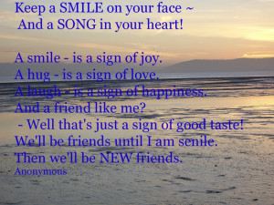 Keep a smile on your face