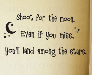 Wall-Decal-Sticker-Quote-Vinyl-Art-Shoot-for-the-Moon-Land-Among-the ...
