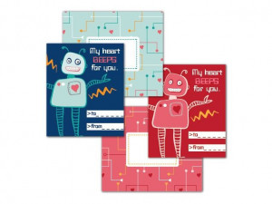 Red Hot Robot Valentines help make your heart go beep, boop, beep, bop ...