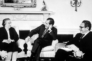 Golda Meir, Henry Kissinger and President Nixon