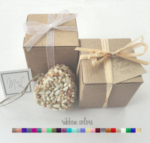50 Heart Wedding Favors Bird Seed Recycled Brown by naturefavors, $99 ...