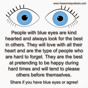 Awesome Quotes: People with Blue Eyes