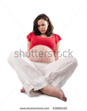 Sad Pregnant Woman