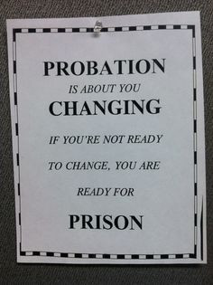 THE PROBATION OFFICER Warning Sign mother funny gift parole prison ...