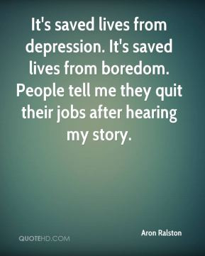 And that's where I'm finally at today - my life is about being with my ...