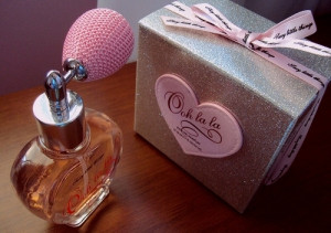 bottle, cute, fragrance, french, heart, love, ooh la la, perfume, pink ...