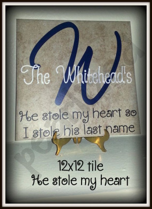 Name and Initial Tile w/ quote by Pearlized on Etsy, $25.00