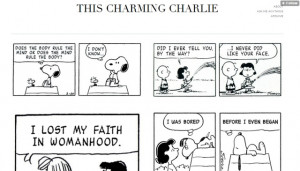 ... Morrissey-penned lyrics with random panels from Peanuts comic strips