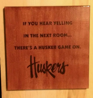 Wood Burned Nebraska Cornhusker Sign by HowNeatIsThat on Etsy, $19.99