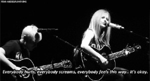 Avril Lavigne Everybody Hurts animated GIF