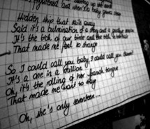 black-and-white-handwriting-kings-of-leon-lyrics-quote-seventeen-88765 ...