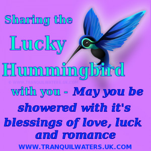 ... , the lucky wishing fairy, and the lucky & romantic hummingbird, too