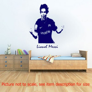 Lionel Messi Wall Stickers Football Player Wall Decals