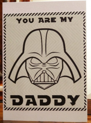 Star Wars, Darth Vader, Funny Valentines Day, Fathers Day Card for ...