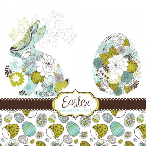 Easter Bunny Border Clip Art Easter Bunny Digital Clip Art