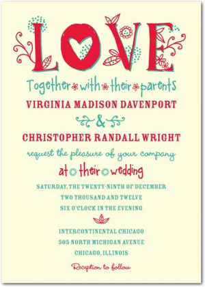 Love Wedding Invitations theme in Attractive Style