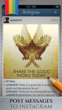 ... Message - Share bible quotes on Instagram for iPhone screenshot