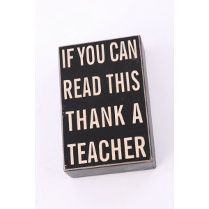 thank a teacher wooden block sign thank a teacher wooden block sign if ...
