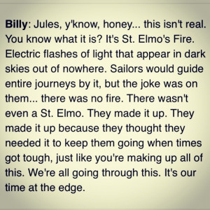 your 20s in a nutshell. St Elmo's Fire.