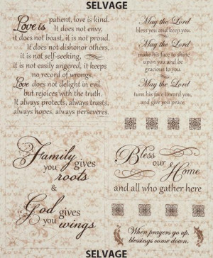 Old Country Store Fabrics - Religious Sayings