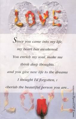 Love Words with Rose Bud Image