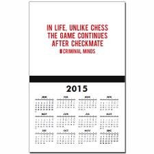 Criminal Minds Quote Calendar Print for
