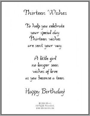 13th Birthday Wishes Bracelet