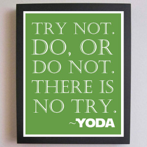 Star Wars Decor, Children Decor, Typography Poster, Yoda Quote,