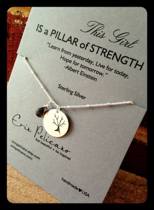 Strength Necklace Tree Necklace // Pillar of Strength // Sterling ...