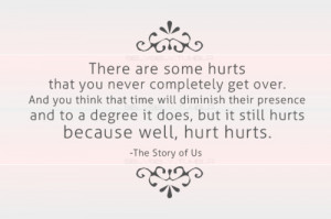 there are some hurts that you never completely get over. and you think ...