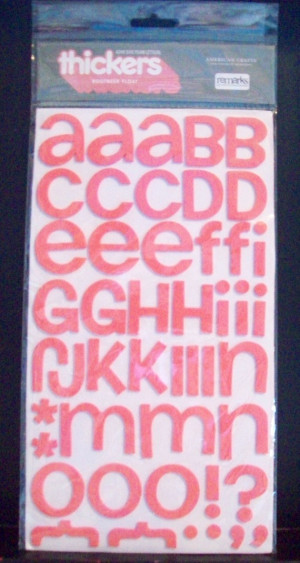American Crafts root beer float Thickers letter alphabet stickers