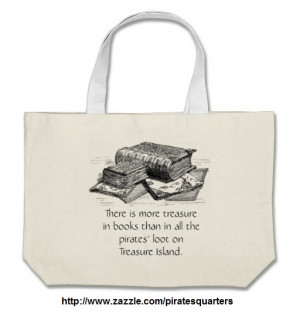 illustration of books and the quote, 