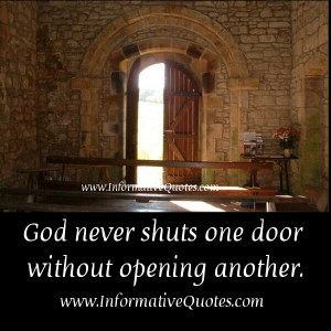 when the door shuts we can see it the door that opens sometimes is not ...