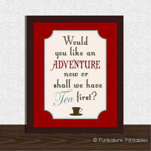 pan tea quote typography 8x10 art print tea gift kitchen art kids room ...