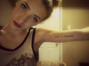 Bicep Quote Tattoo Girl Bicep quote ta.