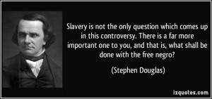 Slavery is not the only question which comes up in this controversy ...