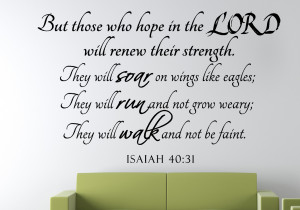 Isaiah 40:31 But those...Religious Wall Decal Quotes