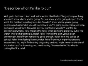 ... cut, the better it feels. This is another way of 