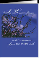 ... 1st Anniversary Death of Husband, Religious card - Product #885805