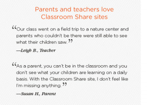 ... sites are free private websites that let parents and teachers easily